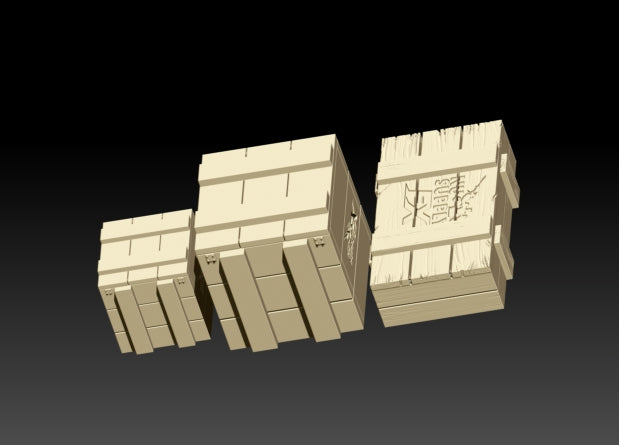 Wood Cargo Storage Boxes